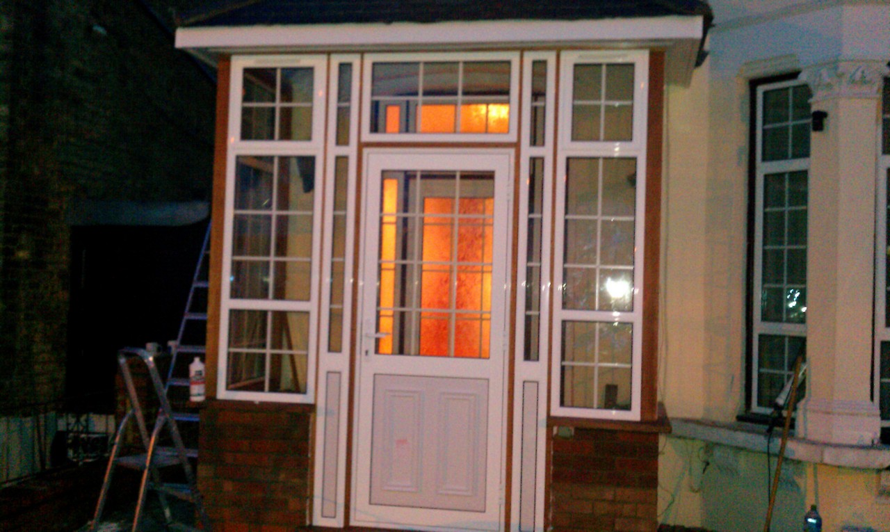 uPVC porch with Georgian bar glazing installed in Friern Barnet